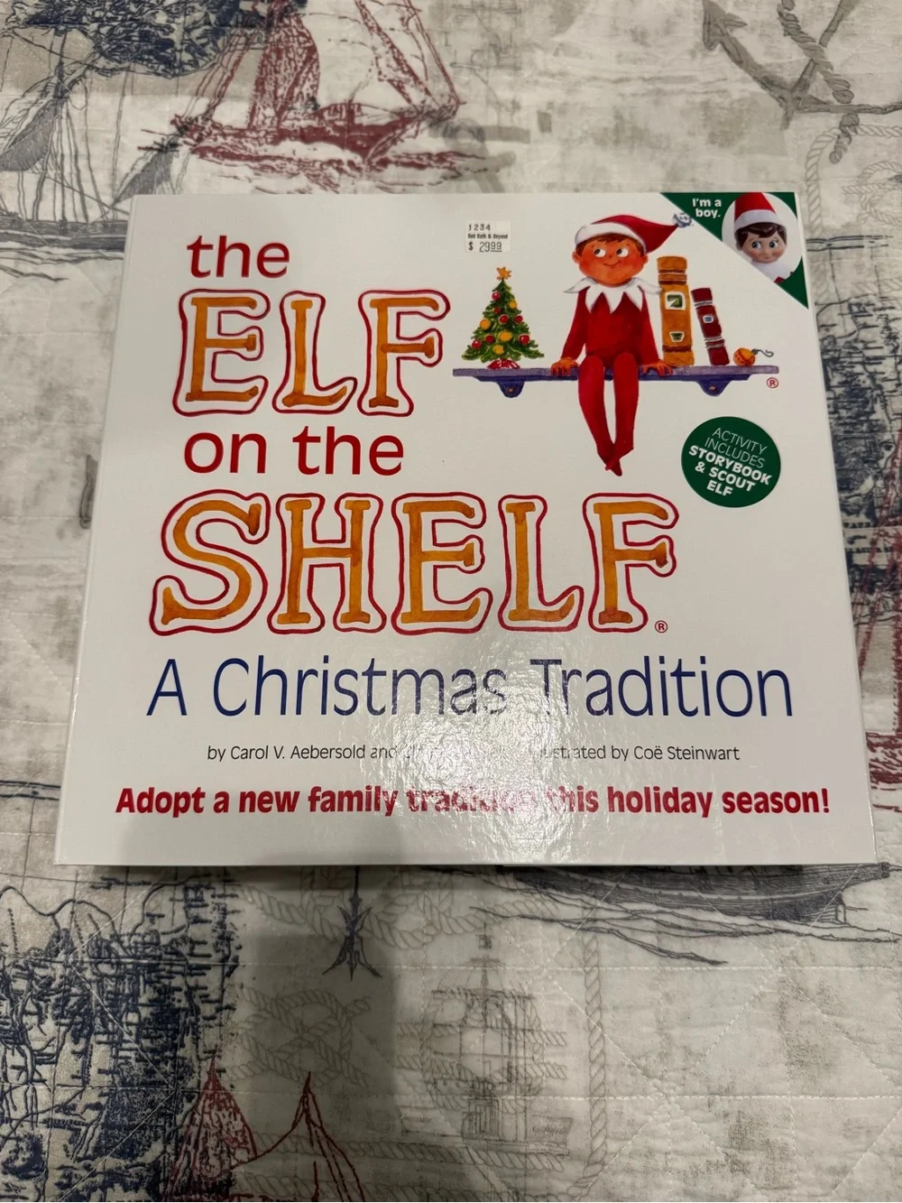 The Elf on the Shelf A Christmas Tradition - White/Red